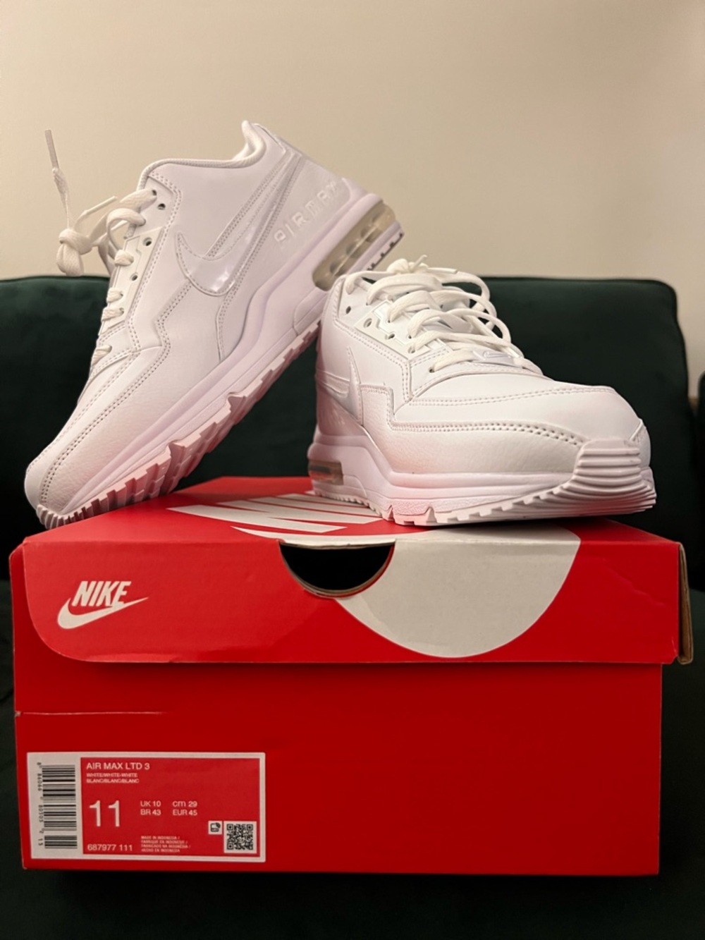 Nike White Air Max LTD 3 Low-Top Sneakers